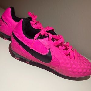 Pink Nike cleats
